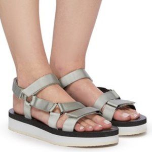Sam Edelman Mariace Sport Sandals Nylon Strappy Platforms Olive Green Size 9 NEW